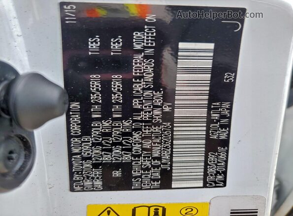 JTJYARBZ3G2026734 2016 LEXUS NX Белый Вид подкапотного пространства