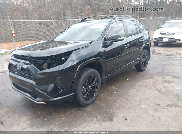 JTM16RFV1ND074960 2022 TOYOTA RAV4 HYBRID Black Vista tres cuartos delantera izquierda