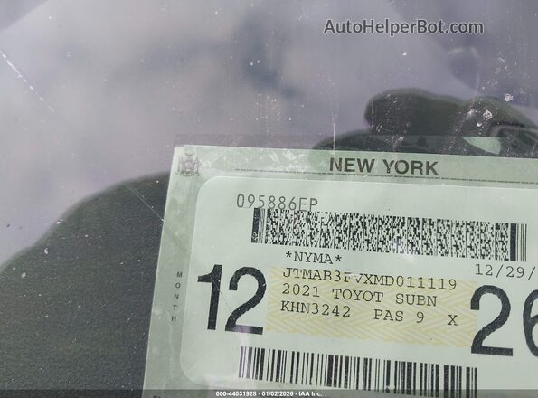 JTMAB3FVXMD011119 2021 TOYOTA RAV4 PRIME Черный 