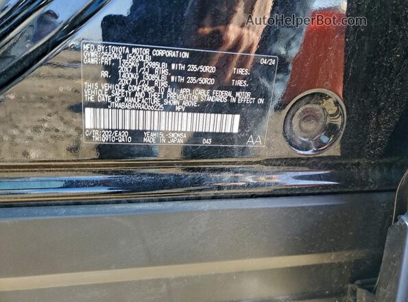 JTMABABA9RA066225 2024 SUBARU SOLTERRA Черный Вид наклейки с VIN-кодом