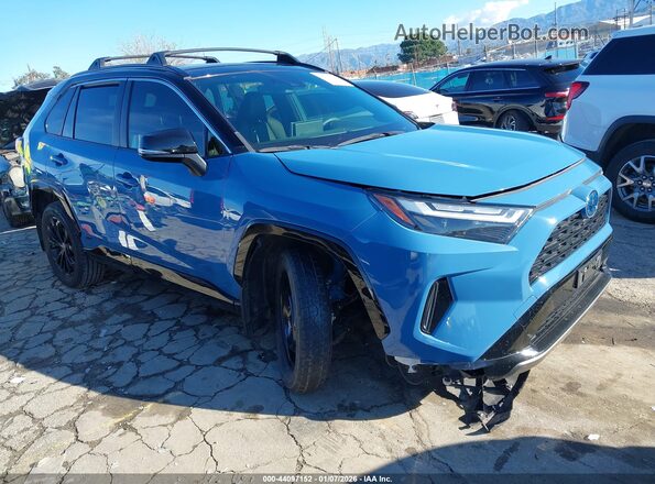 JTME6RFV9ND528633 2022 TOYOTA RAV4 HYBRID Синий Передняя правая четверть