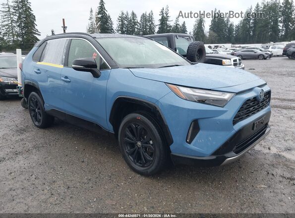 JTME6RFVXND529337 2022 TOYOTA RAV4 HYBRID Blue Delantero derecho