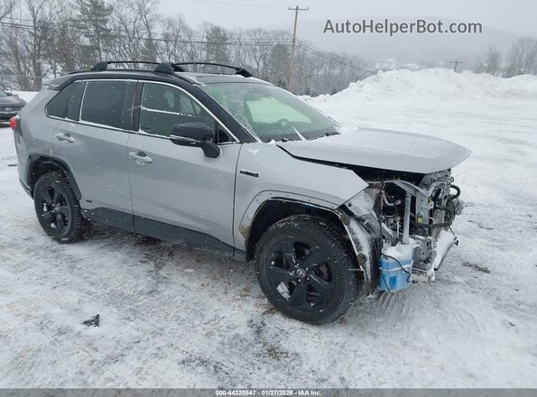 JTMEWRFV0KJ026946 2019 TOYOTA RAV4 HYBRID Серебряный Передняя правая четверть