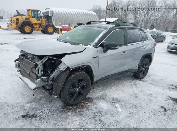 JTMEWRFV0KJ026946 2019 TOYOTA RAV4 HYBRID Серебряный Передняя левая четверть