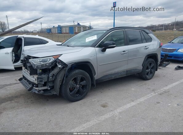 JTMEWRFVXKJ004100 2019 TOYOTA RAV4 HYBRID Серебряный Передняя левая четверть