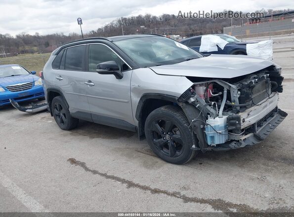 JTMEWRFVXKJ004100 2019 TOYOTA RAV4 HYBRID Серебряный Передняя правая четверть