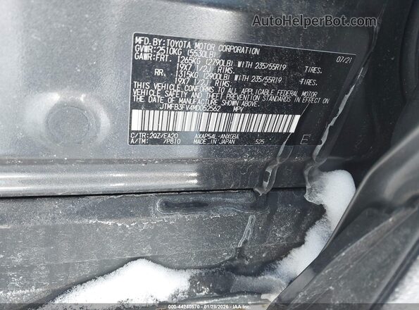 JTMFB3FV4MD052562 2021 TOYOTA RAV4 PRIME Серый Вид подкапотного пространства