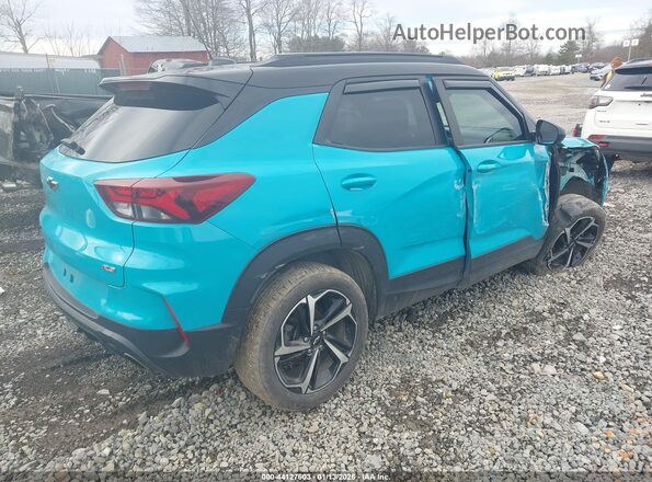 KL79MTSL3NB021163 2022 CHEVROLET TRAILBLAZER Light Blue Задняя правая четверть