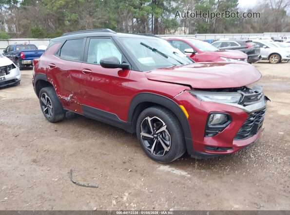 KL79MTSLXNB046190 2022 CHEVROLET TRAILBLAZER Красный Передняя правая четверть