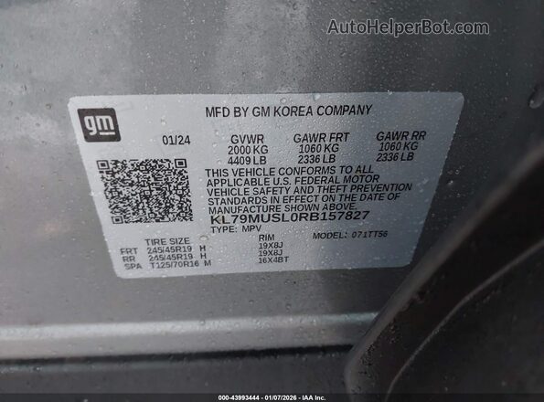 KL79MUSL0RB157827 2024 CHEVROLET TRAILBLAZER Серый Вид подкапотного пространства