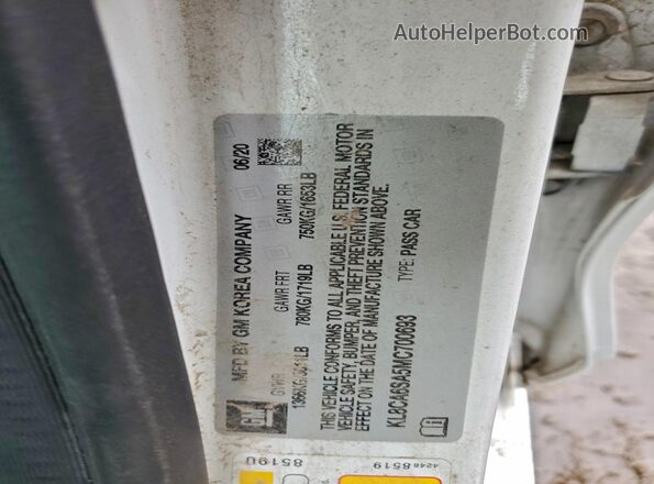 KL8CA6SA5MC700693 2021 CHEVROLET SPARK Белый Вид подкапотного пространства