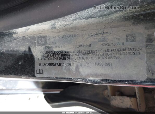 KL8CB6SA7JC480806 2018 CHEVROLET SPARK Черный Вид подкапотного пространства