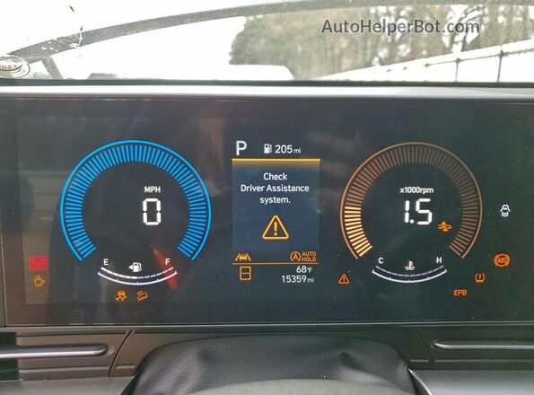 KM8HA3ABXTU345479 2026 HYUNDAI KONA Черный Вид щитка приборов