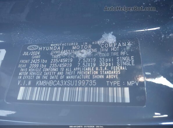 KM8HBCA3XSU199735 2025 HYUNDAI KONA Черный Вид подкапотного пространства