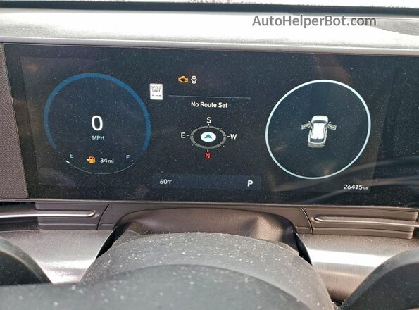 KM8HC3AB2RU092189 2024 HYUNDAI KONA Maroon Widok zestawu wskaźników