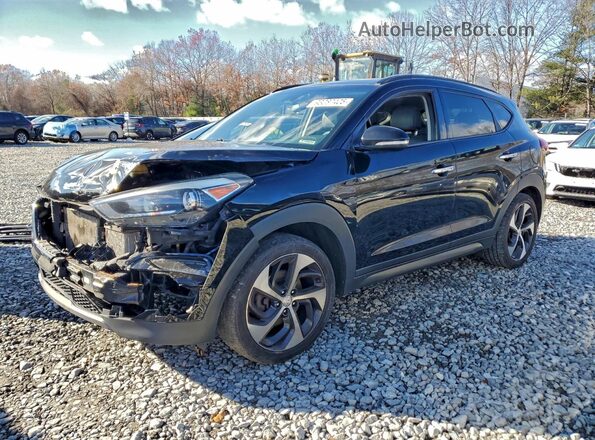 KM8J3CA28GU130880 2016 HYUNDAI TUCSON Черный Передняя левая четверть