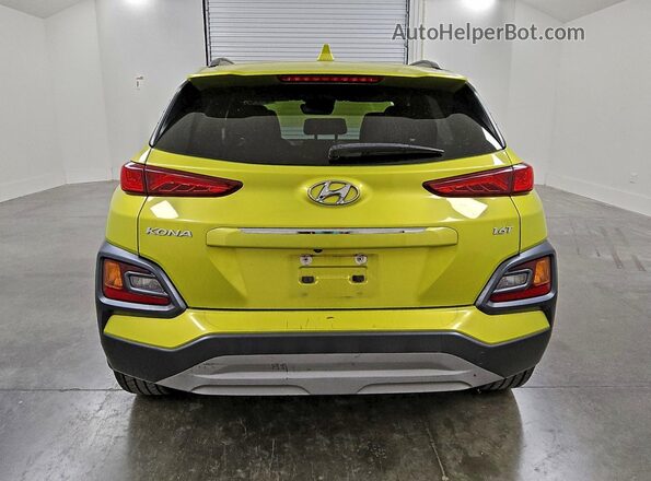KM8K33A57LU438633 2020 HYUNDAI KONA Green Widok z tyłu