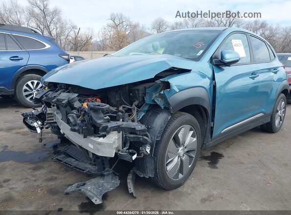 KM8K33AG7KU024672 2019 HYUNDAI KONA EV Бирюзовый Вид спереди