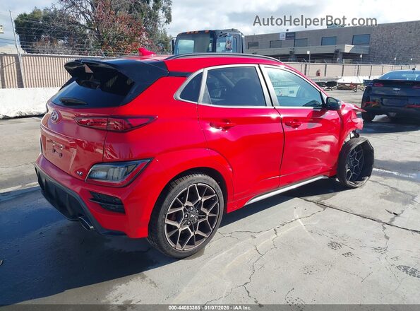 KM8KH3AC2NU001349 2022 HYUNDAI KONA N Red Rear right