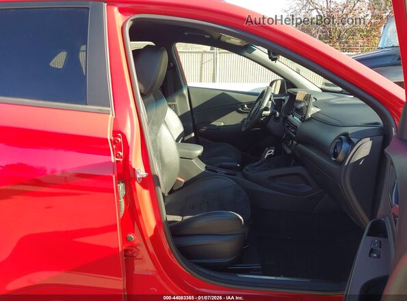 KM8KH3AC2NU001349 2022 HYUNDAI KONA N Red Front interior view