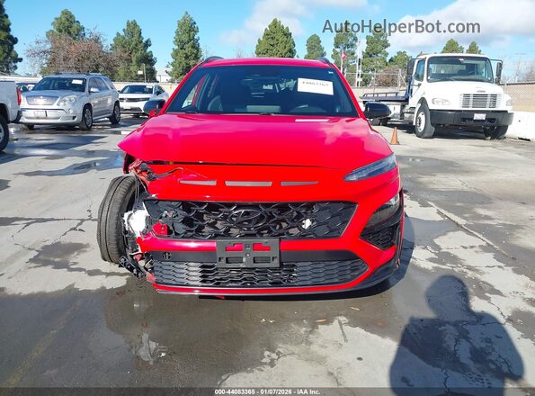 KM8KH3AC2NU001349 2022 HYUNDAI KONA N Red Instrument cluster view