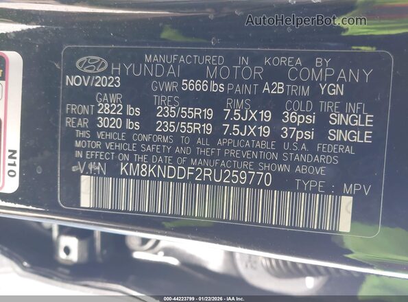 KM8KNDDF2RU259770 2024 HYUNDAI IONIQ 5 Черный Вид подкапотного пространства