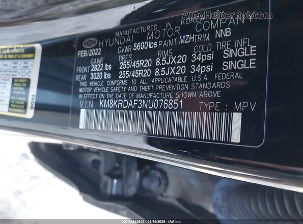 KM8KRDAF3NU076851 2022 HYUNDAI IONIQ 5 Черный Вид подкапотного пространства