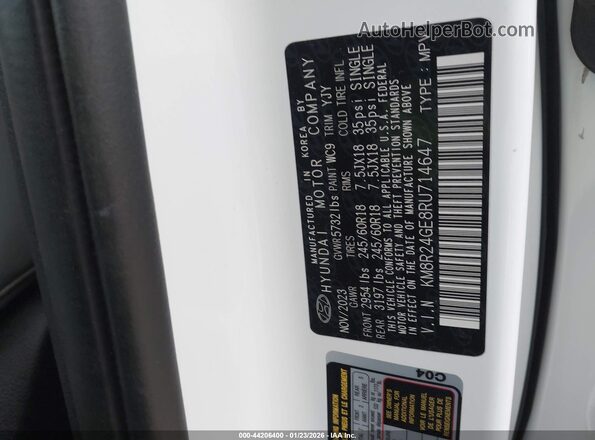 KM8R24GE8RU714647 2024 HYUNDAI PALISADE Белый Вид подкапотного пространства