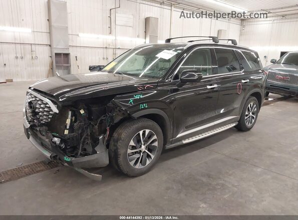 KM8R2DHE8MU214737 2021 HYUNDAI PALISADE Черный Передняя левая четверть
