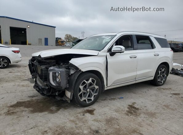 KM8R74HE1NU452819 2022 HYUNDAI PALISADE Белый Передняя левая четверть