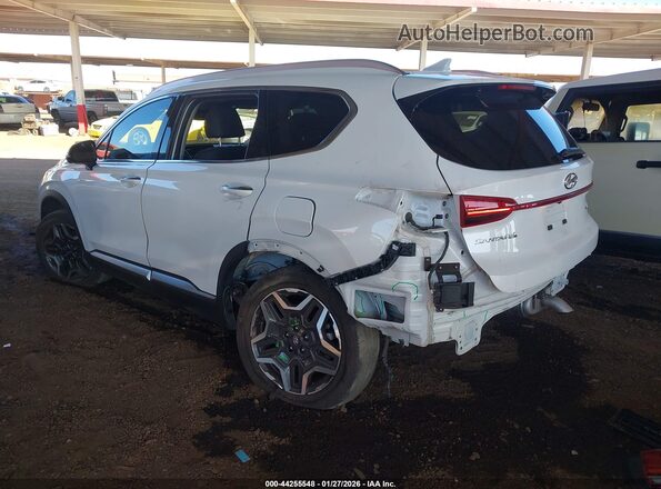KM8S5DA13NU035281 2022 HYUNDAI SANTA FE HYBRID White Задня ліва чверть