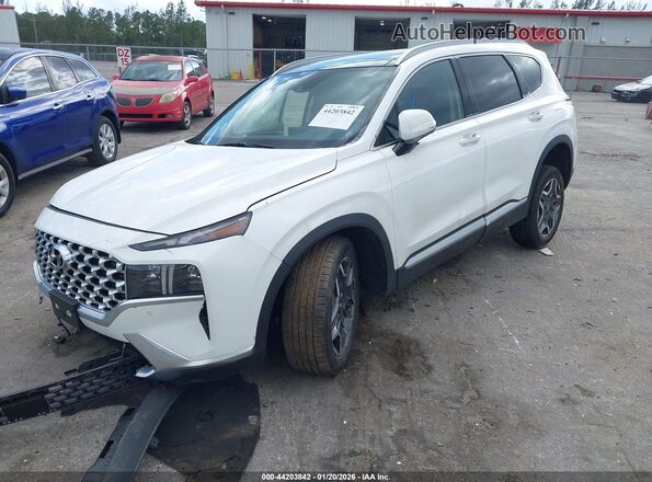 KM8S5DA17NU054495 2022 HYUNDAI SANTA FE HYBRID White Przód lewy