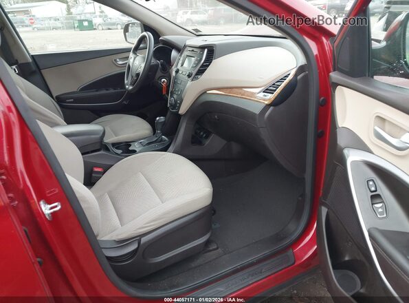 KM8SM4HF1GU155152 2016 HYUNDAI SANTA FE Красный Вид салона спереди