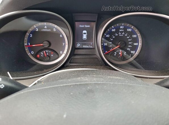 KM8SMDHF9GU135344 2016 HYUNDAI SANTA Черный Вид щитка приборов