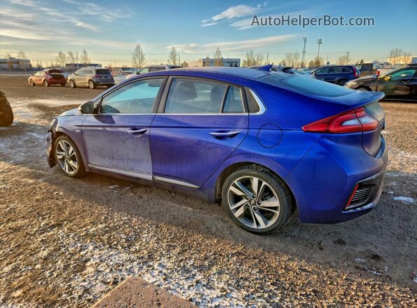 KMHC05LC3KU132533 2019 HYUNDAI IONIQ Синий Задняя левая четверть