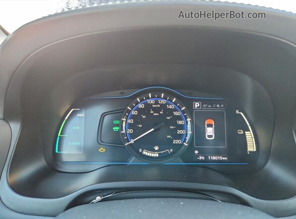 KMHC05LC3KU132533 2019 HYUNDAI IONIQ Синий Вид щитка приборов