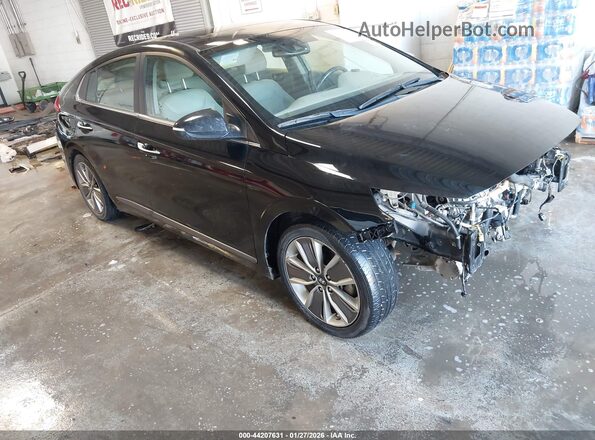 KMHC05LC6HU026635 2017 HYUNDAI IONIQ HYBRID Черный Передняя правая четверть