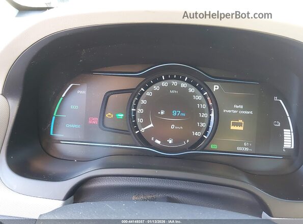 KMHC05LC8JU071808 2018 HYUNDAI IONIQ HYBRID Black Vista de los asientos traseros
