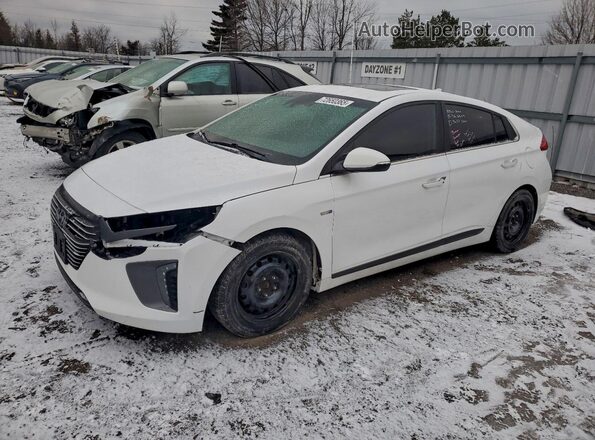 KMHC05LCXJU066349 2018 HYUNDAI IONIQ Белый Передняя левая четверть