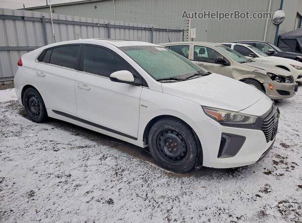 KMHC05LCXJU066349 2018 HYUNDAI IONIQ Белый Передняя правая четверть