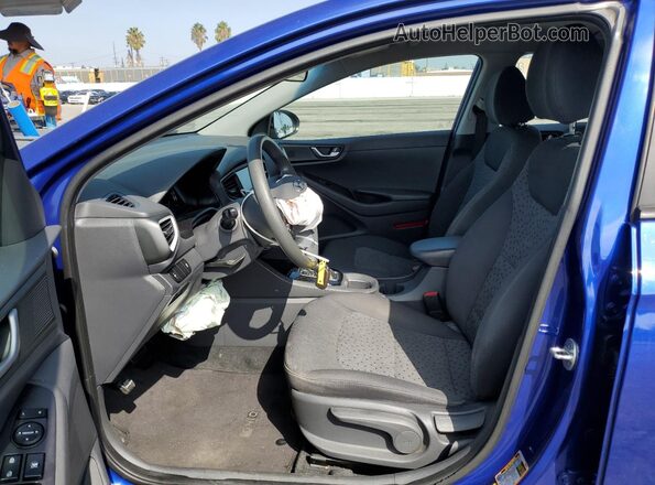 KMHC65LC4KU134404 2019 HYUNDAI IONIQ Blue Widok wnętrza z przodu
