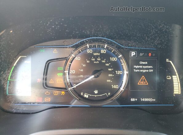 KMHC65LC6JU065035 2018 HYUNDAI IONIQ Silver Widok zestawu wskaźników