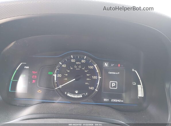 KMHC65LC8KU178745 2019 HYUNDAI IONIQ HYBRID White Вид задніх сидінь