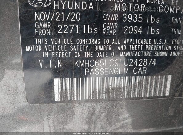 KMHC65LC9LU242874 2020 HYUNDAI IONIQ HYBRID Silver Շարժիչի բաժամունքի տեսք