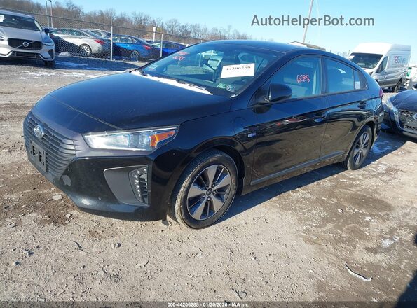 KMHC65LD9KU182831 2019 HYUNDAI IONIQ PLUG-IN HYBRID Черный Передняя левая четверть