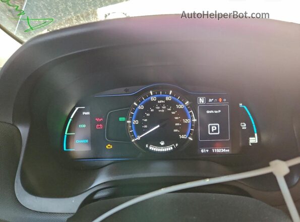 KMHC65LDXKU148431 2019 HYUNDAI IONIQ Белый Вид щитка приборов