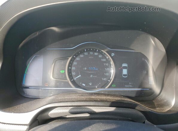 KMHC75LC2JU104104 2018 HYUNDAI IONIQ White Instrument cluster view