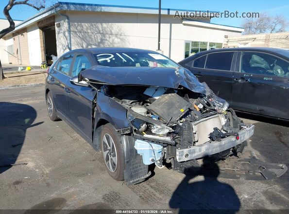 KMHC75LCXHU038802 2017 HYUNDAI IONIQ HYBRID Серый Передняя правая четверть