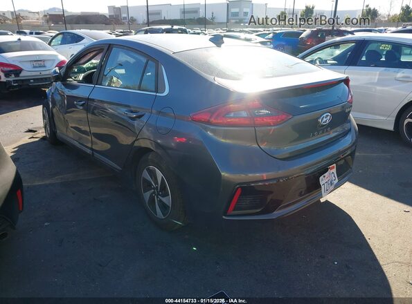 KMHC75LCXHU038802 2017 HYUNDAI IONIQ HYBRID Серый Задняя левая четверть