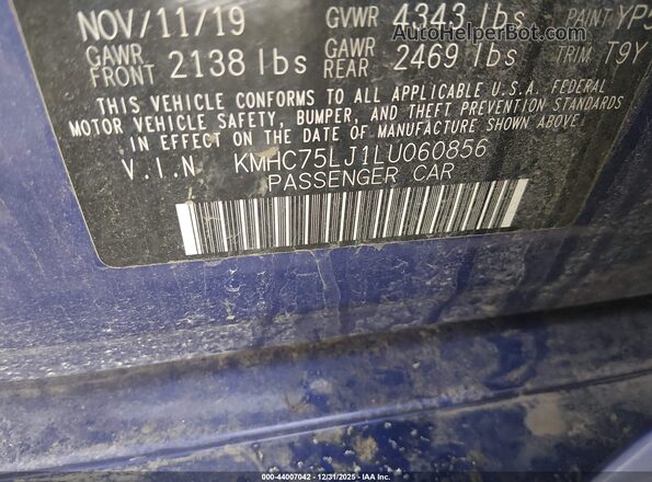 KMHC75LJ1LU060856 2020 HYUNDAI IONIQ ELECTRIC Синий Вид подкапотного пространства